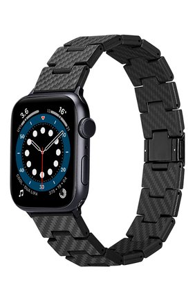 Ремешок для apple watch retro 42/44/45mm PITAKA черного цвета по цене 11990 руб., арт. AWB1004 | Фото 1 Ремешок для apple watch retro 42/44/45mm PITAKA черного цвета, арт. AWB1004 | Фото 1