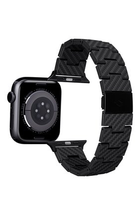 Ремешок для apple watch retro 42/44/45mm PITAKA черного цвета по цене 11990 руб., арт. AWB1004 | Фото 4 Ремешок для apple watch retro 42/44/45mm PITAKA черного цвета, арт. AWB1004 | Фото 4
