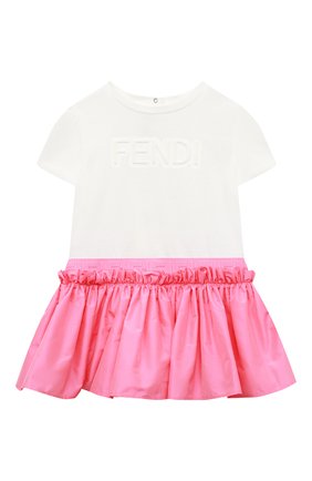Женский хлопковое платье FENDI розового цвета, арт. BFB397/7AJ | Фото 1