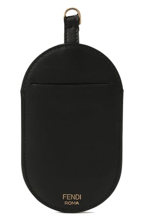 Женский кожаный футляр для кредитных карт FENDI черного цвета, арт. 8M0475 A5DY | Фото 2 (Материал: Натуральная кожа)