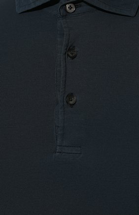 Мужское хлопковое поло GRAN SASSO темно-синего цвета, арт. 60103/66967 | Фото 5 (Застежка: Пуговицы; Рукава: Короткие; Длина (для топов): Стандартные; Материал внешний: Хлопок; Стили: Кэжуэл)
