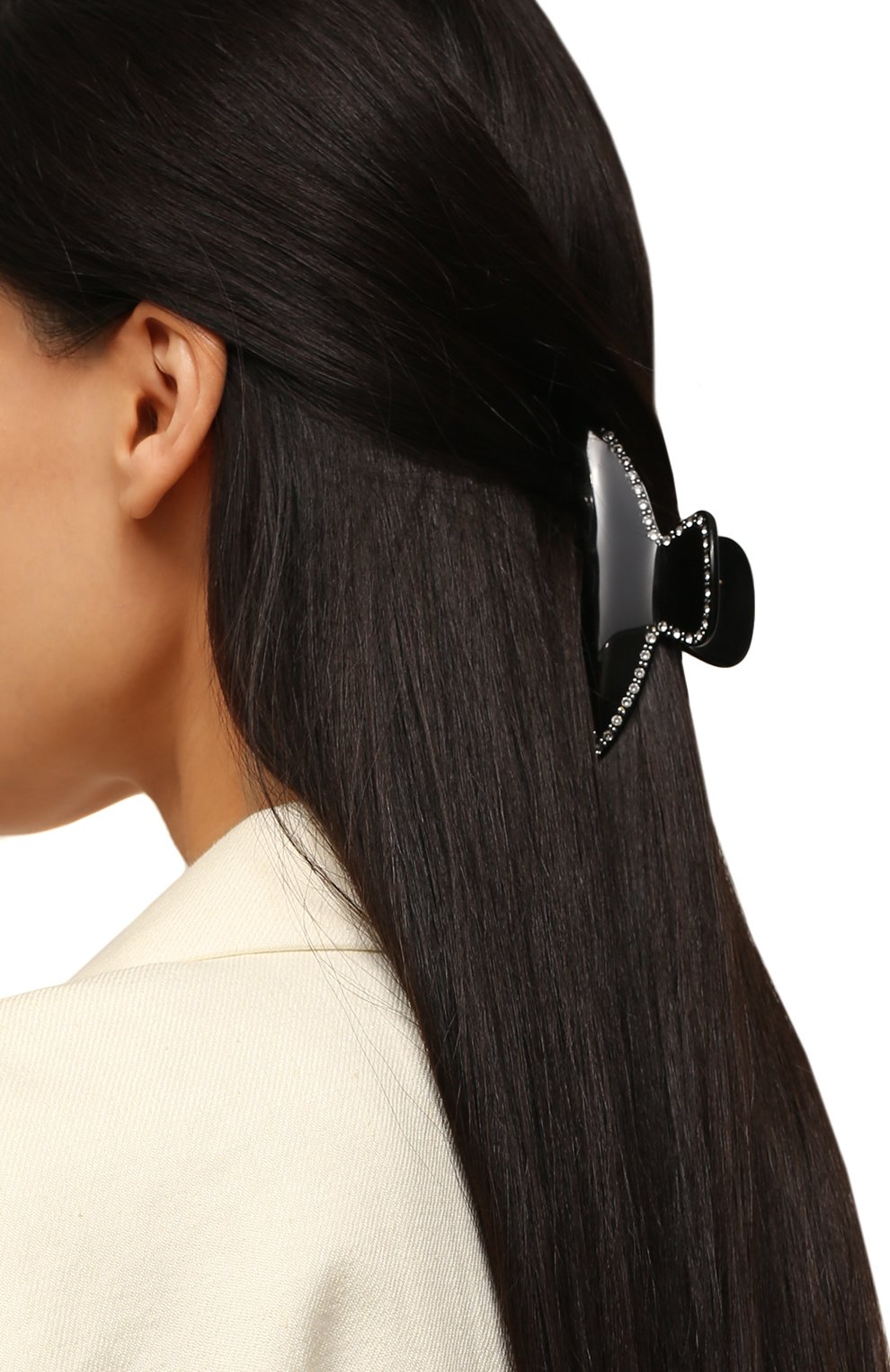 Женская заколка для волос ALEXANDRE DE PARIS черного цвета, арт. ACCM-7705-04 N | Фото 2 (Материал: Пластик)