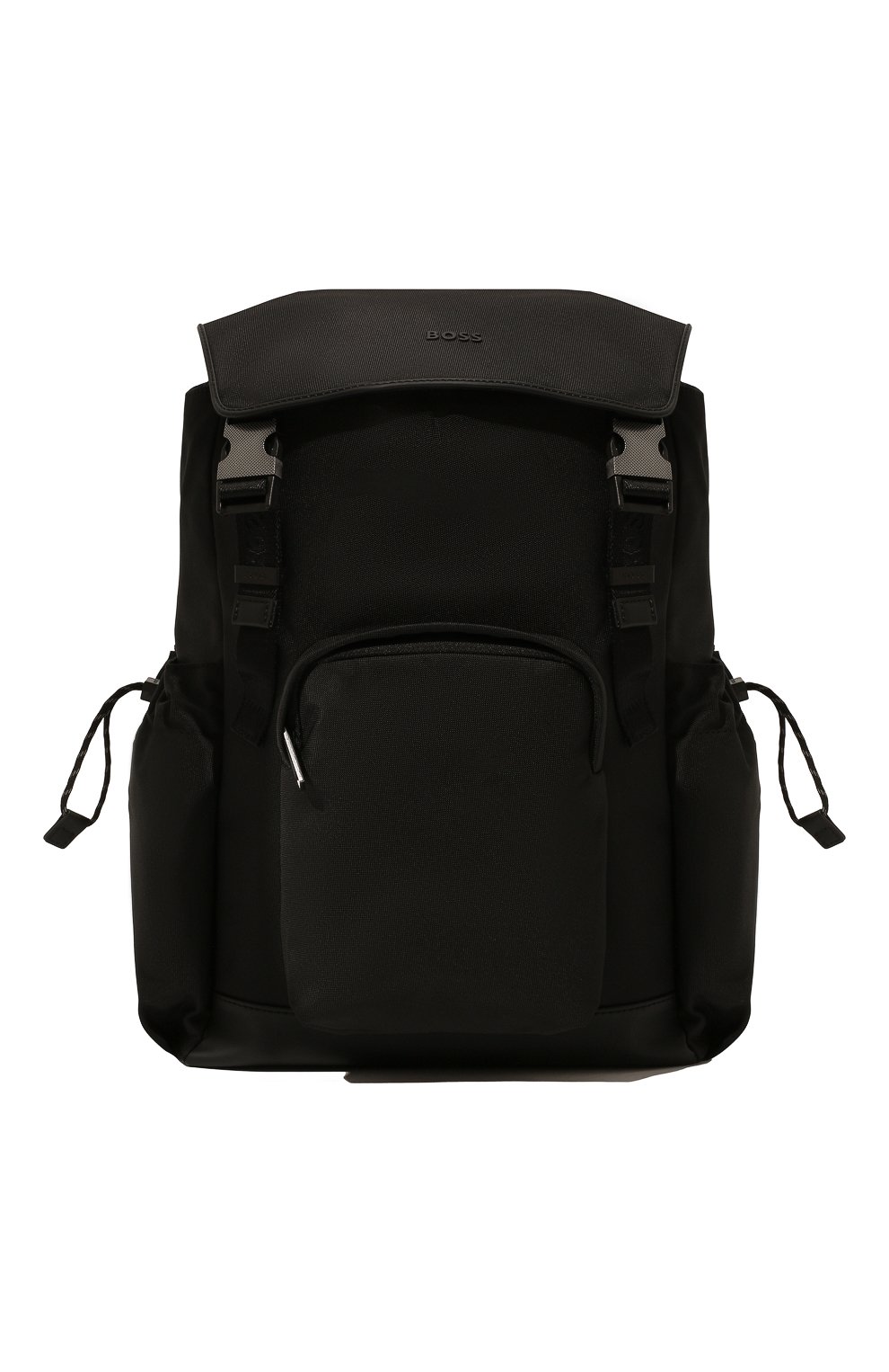 Мужская текстильный рюкзак BOSS черного цвета, арт. 50472930 | Фото 1 (Ремень/цепочка: На ремешке; Материал: Текстиль; Стили: Кэжуэл; Размер: large)