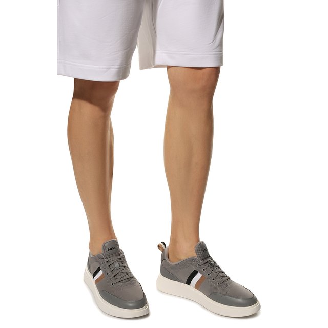 Комбинированные кроссовки BOSS 50474953, цвет серый, размер 41 - фото 3