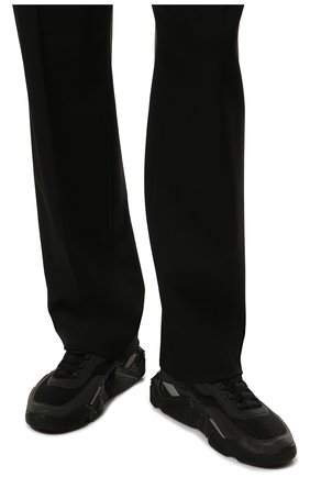 Мужские кроссовки HUGO черного цвета, арт. 50474300 | Фото 3 (Материал внешний: Текстиль; Стили: Классический; Материал утеплителя: Без утеплителя)