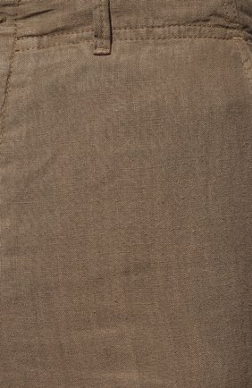Мужские льняные брюки CORNELIANI бежевого цвета, арт. 894EX5-2120154/00 | Фото 5 (Длина (брюки, джинсы): Стандартные; Случай: Повседневный; Материал внешний: Лен; Стили: Кэжуэл)