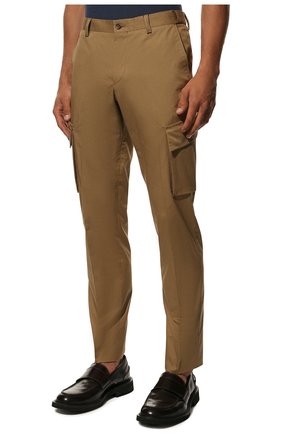 Мужские хлопковые брюки-карго CORNELIANI темно-бежевого цвета, арт. 894L02-2114517/00 | Фото 3 (Силуэт М (брюки): Карго; Длина (брюки, джинсы): Стандартные; Случай: Повседневный; Материал внешний: Хлопок; Стили: Кэжуэл)