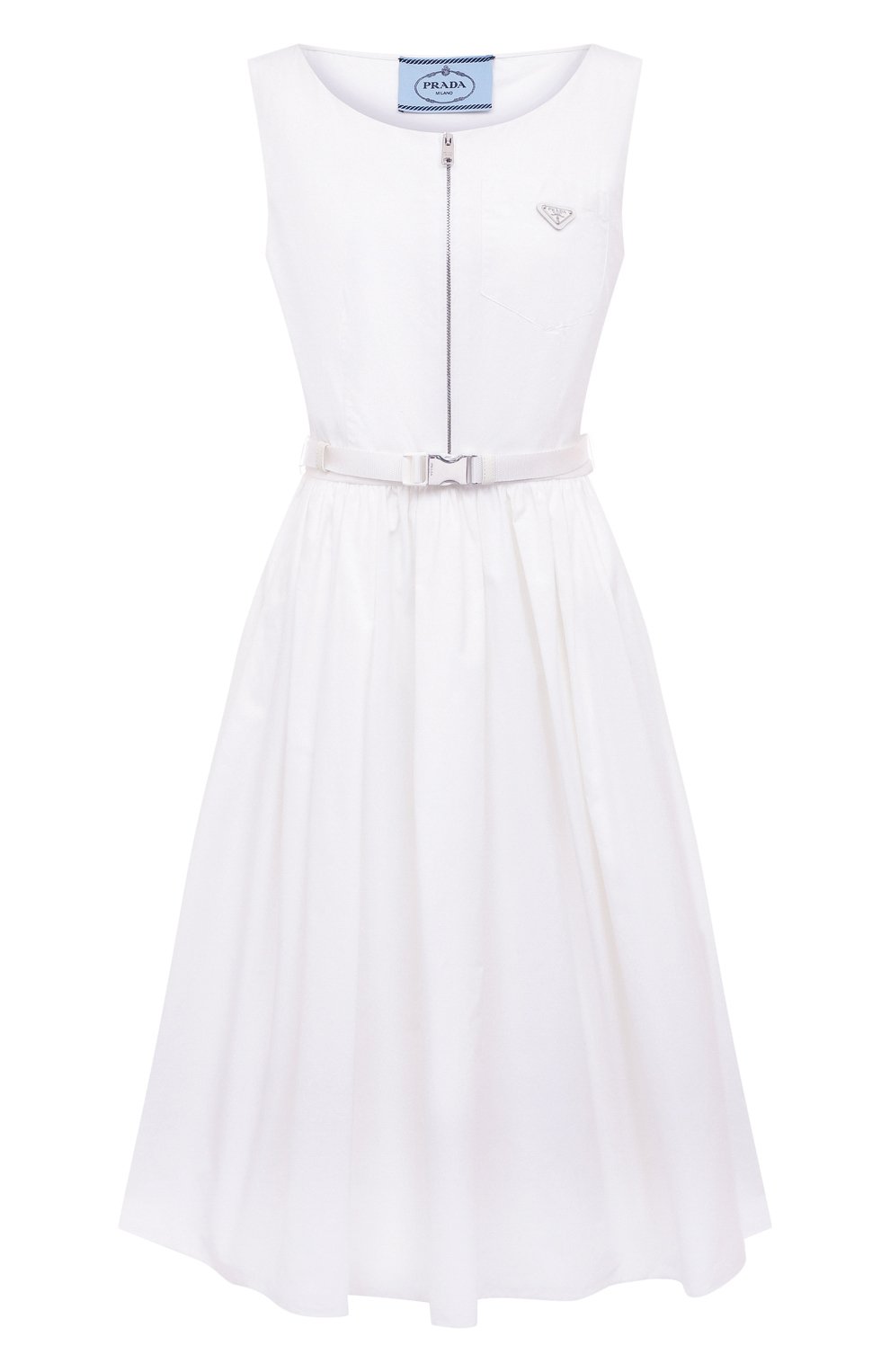 Хлопковое платье Prada P3F65H-1UCX-F0009-211