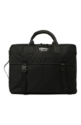 Мужская текстильная сумка для ноутбука DSQUARED2 черного цвета, арт. BFM0006 16805374 | Фото 1 (Материал: Текстиль; Размер: large)