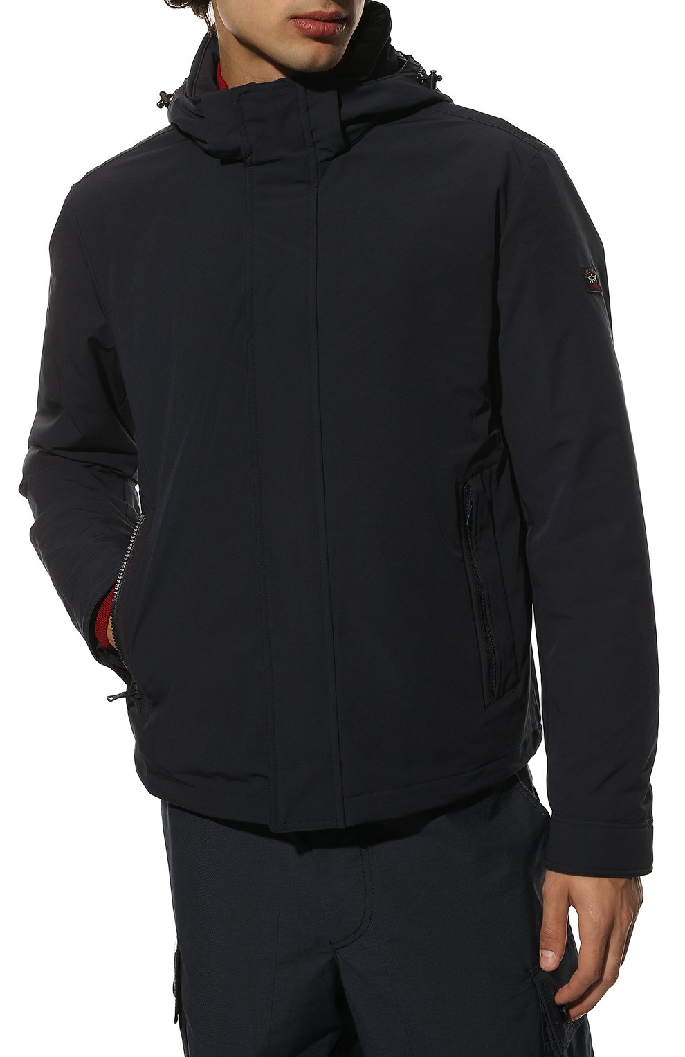 Мужская утепленная куртка PAUL&SHARK темно-синего цвета, арт. 12312000/INM | Фото 3 (Кросс-КТ: Куртка; Рукава: Длинные; Материал внешний: Синтетический материал; Мужское Кросс-КТ: утепленные куртки; Материал подклада: Синтетический материал; Длина (верхняя одежда): Короткие; Стили: Кэжуэл)