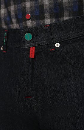 Мужские джинсы KITON темно-синего цвета, арт. UPNJS1/J0290B | Фото 5 (Силуэт М (брюки): Прямые; Кросс-КТ: Деним; Длина (брюки, джинсы): Стандартные; Материал внешний: Хлопок, Деним; Стили: Кэжуэл)