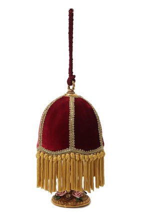 Женская сумка lampadario DOLCE & GABBANA бордового цвета, арт. BB6576/AS975 | Фото 4 (Женское Кросс-КТ: Вечерняя сумка; Сумки-технические: Сумки top-handle; Материал: Текстиль; Размер: small)
