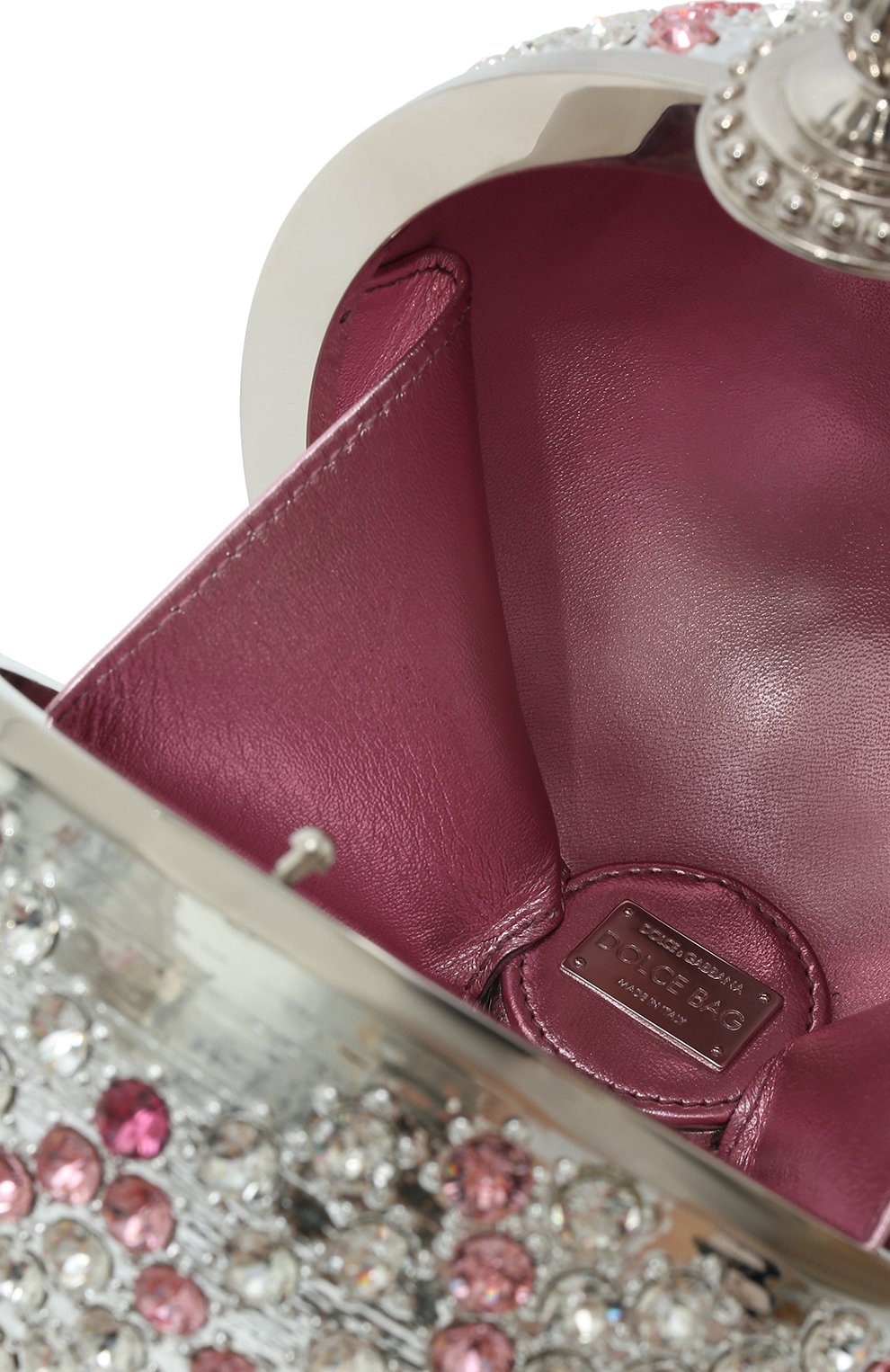 Женская сумка dolce box DOLCE & GABBANA розового цвета по цене 798000 руб., арт. BB6595/AU688 | Фото 5 Женская сумка dolce box DOLCE & GABBANA розового цвета, арт. BB6595/AU688 | Фото 5 (Женское Кросс-КТ: Вечерняя сумка; Сумки-технические: Сумки top-handle; Размер: mini)
