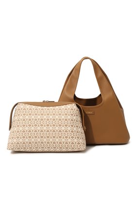 Женская сумка bianca COCCINELLE светло-коричневого цвета, арт. E1 MHA 13 01 01 | Фото 4 (Сумки-технические: Сумки top-handle; Материал: Натуральная кожа; Размер: large)