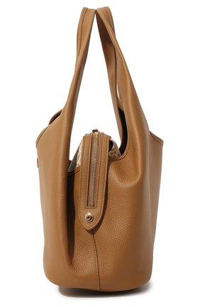 Женская сумка bianca COCCINELLE светло-коричневого цвета, арт. E1 MHA 13 01 01 | Фото 5 (Сумки-технические: Сумки top-handle; Материал: Натуральная кожа; Размер: large)
