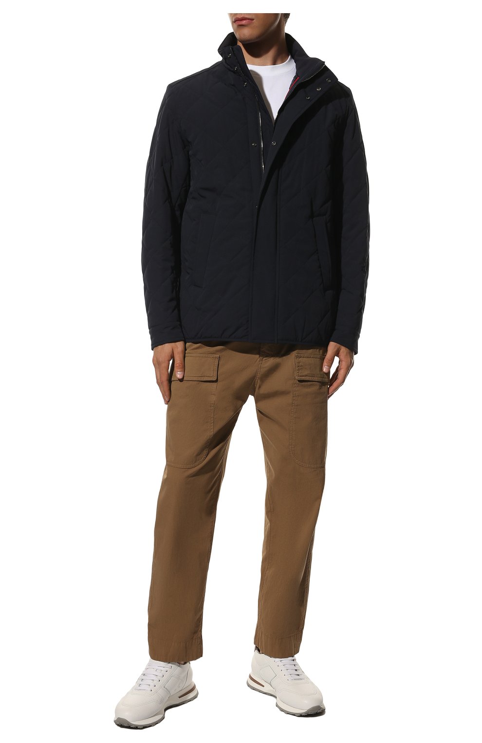 Мужская утепленная куртка PAUL&SHARK темно-синего цвета, арт. 12312004/INM | Фото 2 (Кросс-КТ: Куртка; Рукава: Длинные; Материал внешний: Синтетический материал; Мужское Кросс-КТ: утепленные куртки; Материал подклада: Синтетический материал; Длина (верхняя одежда): Короткие; Стили: Кэжуэл)