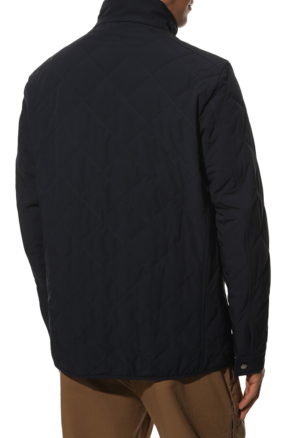 Мужская утепленная куртка PAUL&SHARK темно-синего цвета, арт. 12312004/INM | Фото 4 (Кросс-КТ: Куртка; Рукава: Длинные; Материал внешний: Синтетический материал; Мужское Кросс-КТ: утепленные куртки; Материал подклада: Синтетический материал; Длина (верхняя одежда): Короткие; Стили: Кэжуэл)