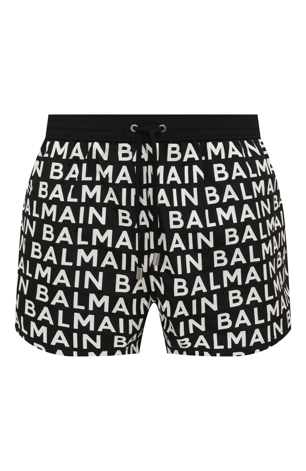Мужские плавки-шорты BALMAIN черного цвета, арт. BWB550350 | Фото 1 (Материал внешний: Синтетический материал; Мужское Кросс-КТ: плавки-шорты)