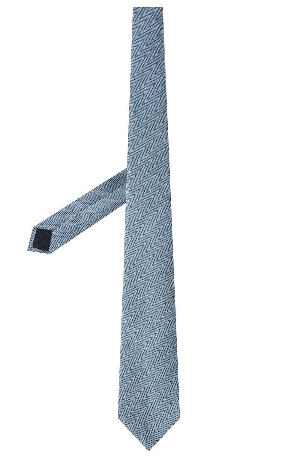 Мужской галстук из шерсти и шелка VAN LAACK голубого цвета, арт. LER0Y/K04001 | Фото 3 (Материал: Текстиль, Шерсть, Шелк; Принт: Без принта)