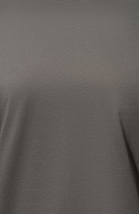 Мужская хлопковая футболка LIMITATO серого цвета, арт. CLASSIC/T-SHIRT | Фото 5 (Принт: Без принта; Рукава: Короткие; Длина (для топов): Стандартные; Материал внешний: Хлопок; Стили: Кэжуэл)