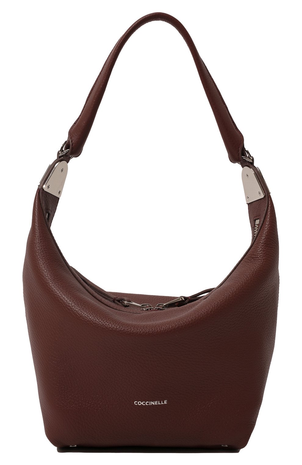 Женская сумка mintha small COCCINELLE бордового цвета, арт. E1 MEF 13 01 02 | Фото 1 (Сумки-технические: Сумки через плечо, Сумки top-handle; Материал: Натуральная кожа; Ремень/цепочка: На ремешке; Размер: small)