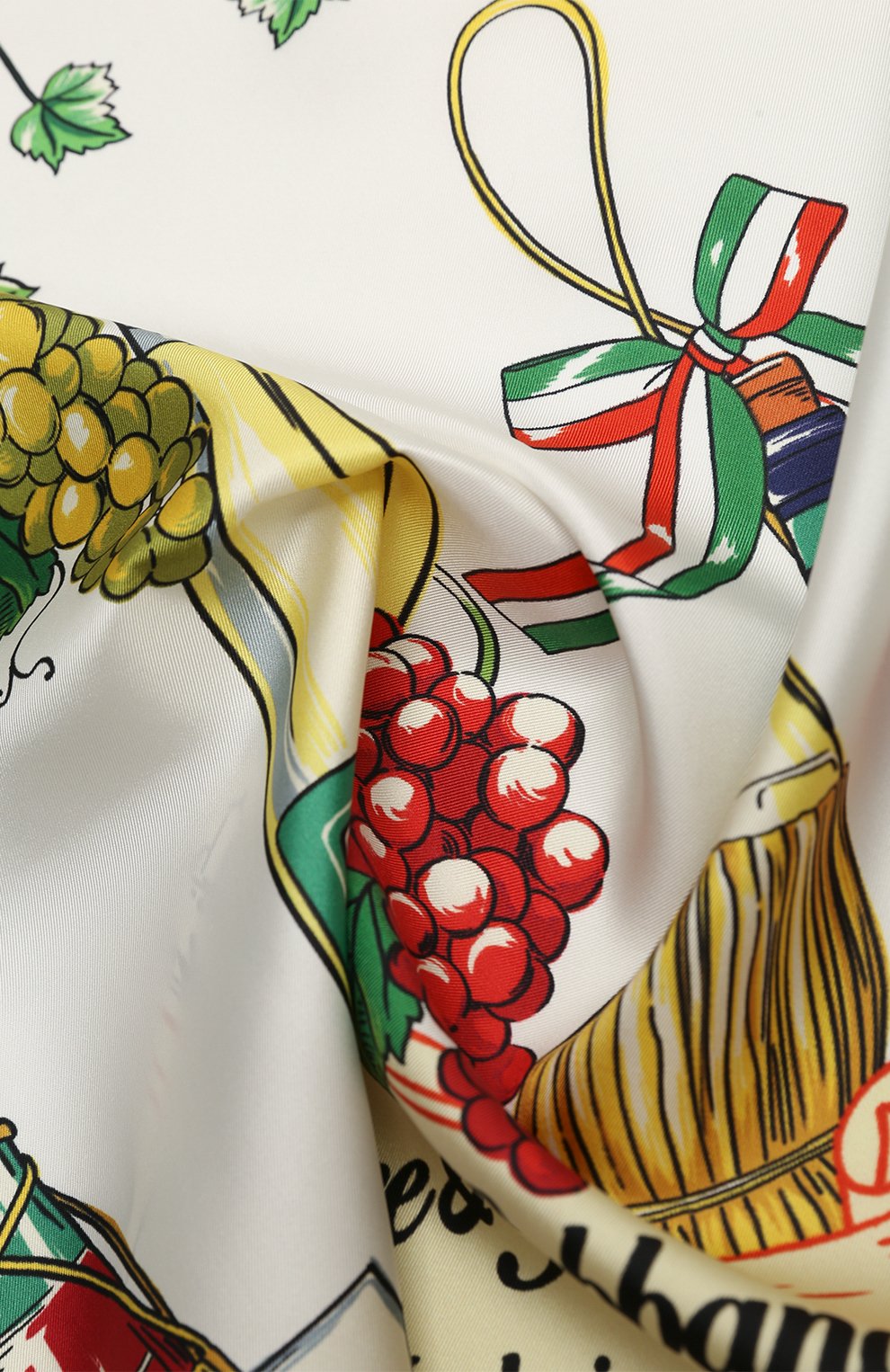 Женский шелковый платок DOLCE & GABBANA зеленого цвета, арт. FN090R/GDAWC | Фото 3 (Принт: С принтом; Материал: Текстиль, Шелк)