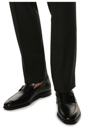 Мужские кожаные лоферы BOSS черного цвета, арт. 50472688 | Фото 3 (Материал внешний: Кожа; Стили: Кэжуэл)