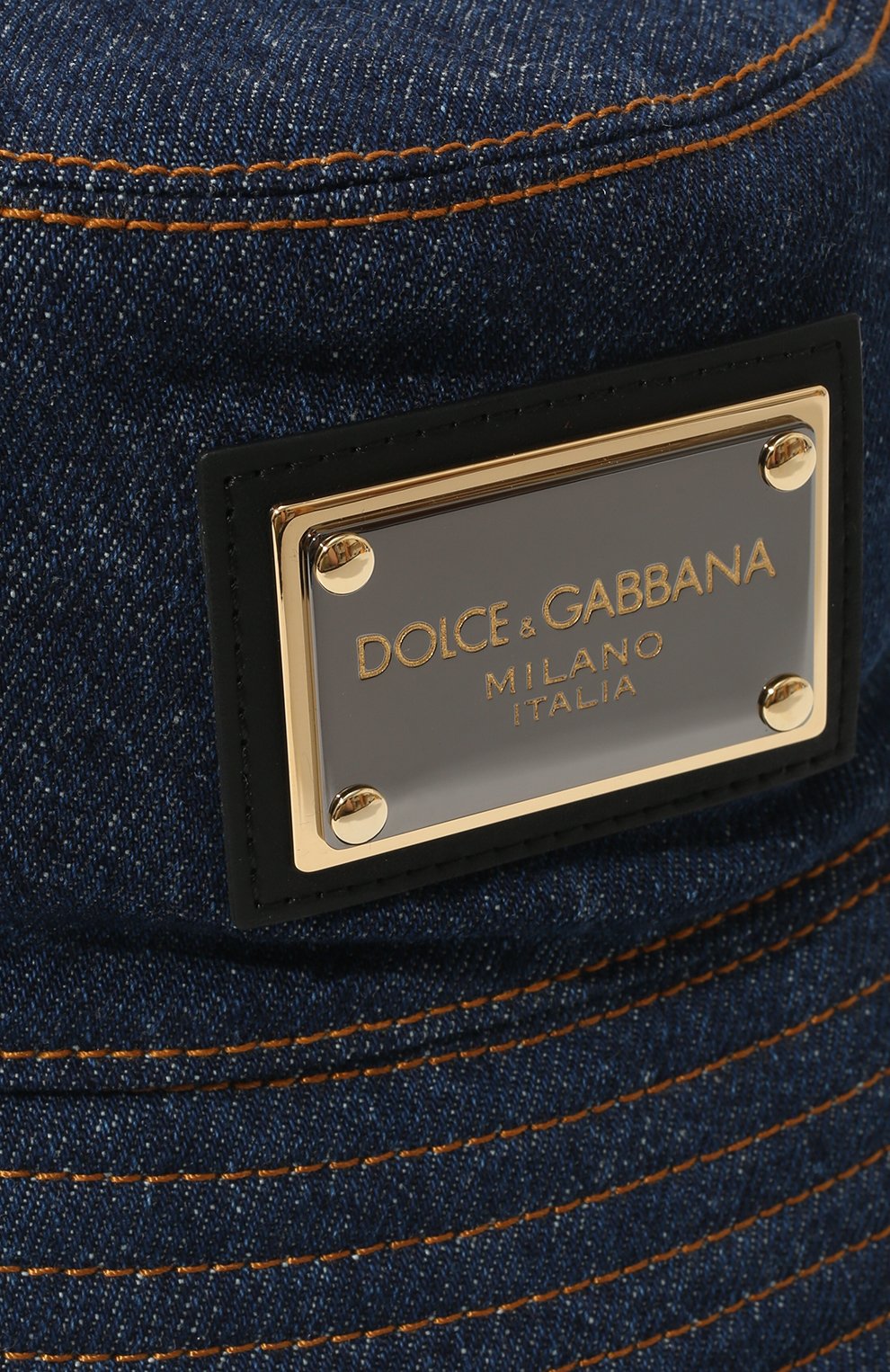 Мужская джинсовая панама DOLCE & GABBANA синего цвета, арт. GH701A/G8FS0 | Фото 4 (Материал: Текстиль, Хлопок; Материал внешний: Деним)