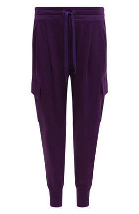 Мужские хлопковые джоггеры DOLCE & GABBANA фиолетового цвета, арт. GVENAZ/G7C8H | Фото 1 (Длина (брюки, джинсы): Стандартные; Материал внешний: Хлопок; Стили: Спорт-шик; Силуэт М (брюки): Джоггеры)