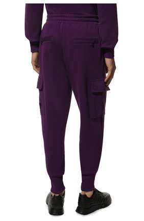 Мужские хлопковые джоггеры DOLCE & GABBANA фиолетового цвета, арт. GVENAZ/G7C8H | Фото 4 (Длина (брюки, джинсы): Стандартные; Материал внешний: Хлопок; Стили: Спорт-шик; Силуэт М (брюки): Джоггеры)