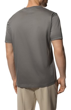 Мужская хлопковая футболка LIMITATO серого цвета, арт. GULLWING/T-SHIRT | Фото 4 (Рукава: Короткие; Длина (для топов): Стандартные; Стили: Гранж; Принт: С принтом; Материал внешний: Хлопок)