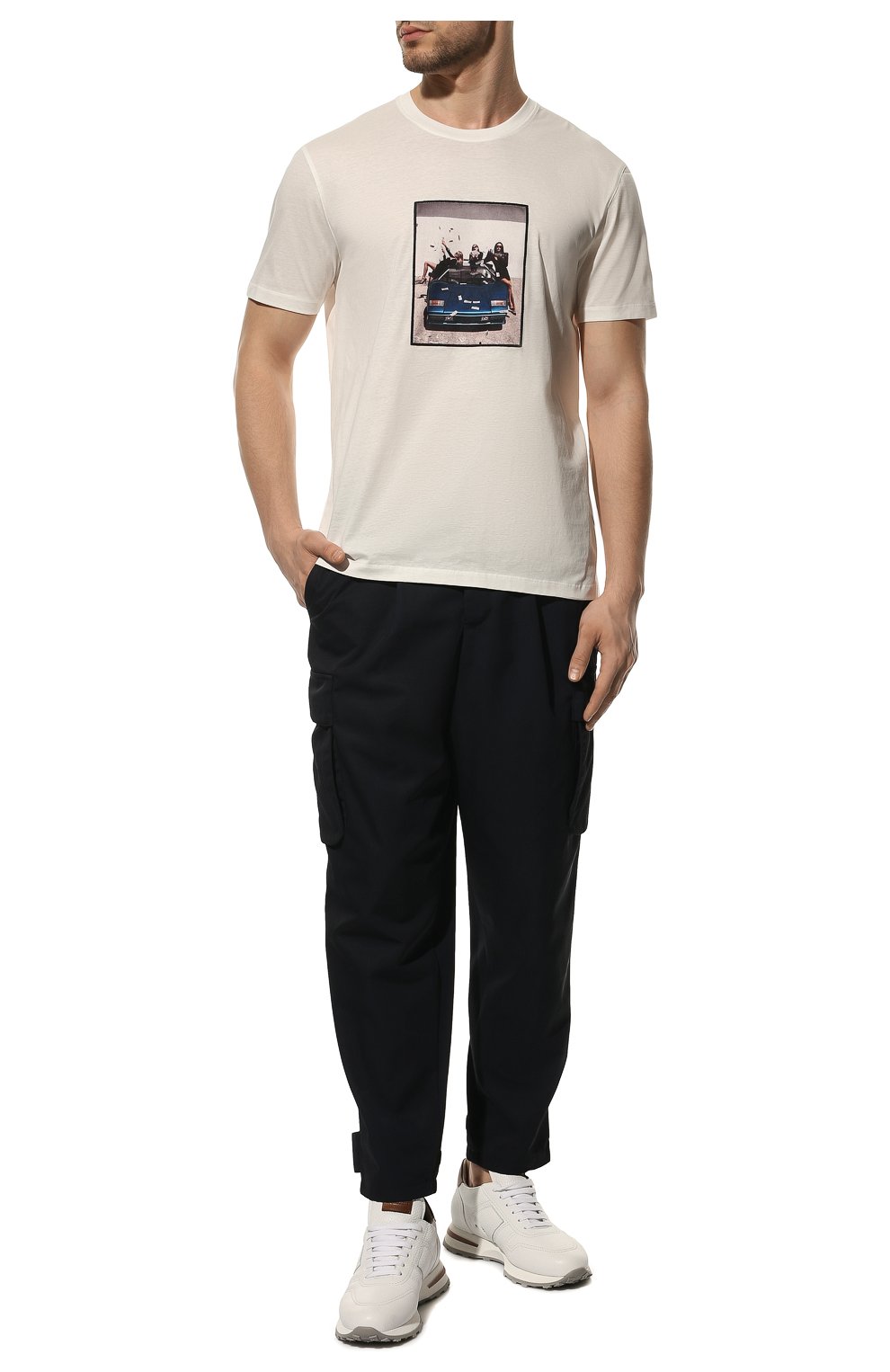 Мужская хлопковая футболка LIMITATO белого цвета, арт. FL0W/T-SHIRT | Фото 2 (Рукава: Короткие; Длина (для топов): Стандартные; Стили: Гранж; Принт: С принтом; Материал внешний: Хлопок)