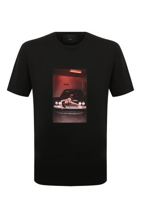 Мужская хлопковая футболка LIMITATO черного цвета, арт. ELEVAT0R/T-SHIRT | Фото 1 (Рукава: Короткие; Длина (для топов): Стандартные; Стили: Гранж; Принт: С принтом; Материал внешний: Хлопок)
