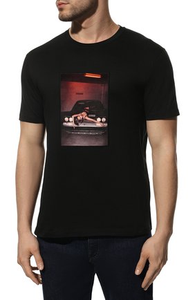 Мужская хлопковая футболка LIMITATO черного цвета, арт. ELEVAT0R/T-SHIRT | Фото 3 (Рукава: Короткие; Длина (для топов): Стандартные; Стили: Гранж; Принт: С принтом; Материал внешний: Хлопок)