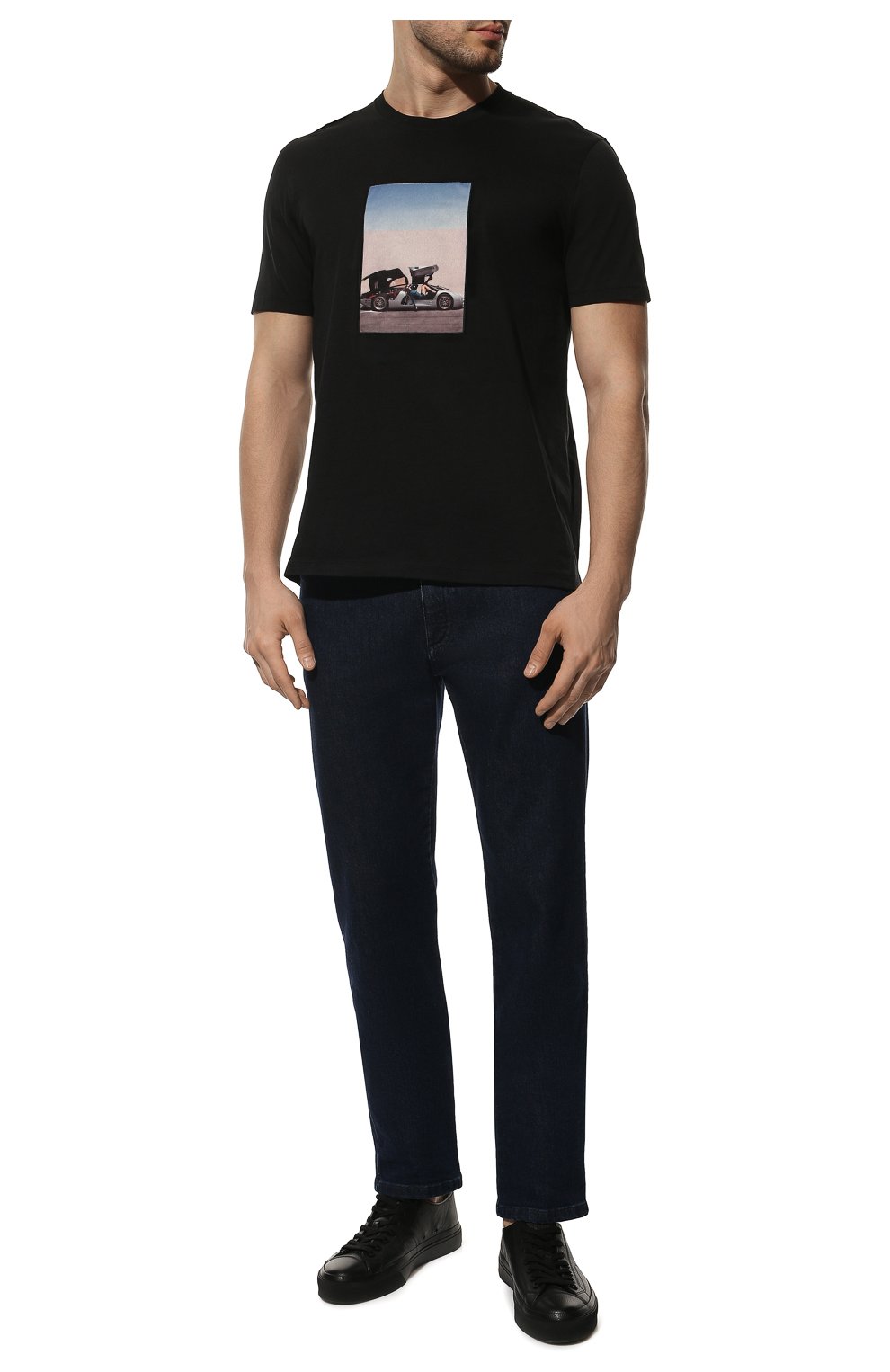 Мужская хлопковая футболка LIMITATO черного цвета, арт. BLUES/T-SHIRT | Фото 2 (Рукава: Короткие; Длина (для топов): Стандартные; Стили: Гранж; Принт: С принтом; Материал внешний: Хлопок)