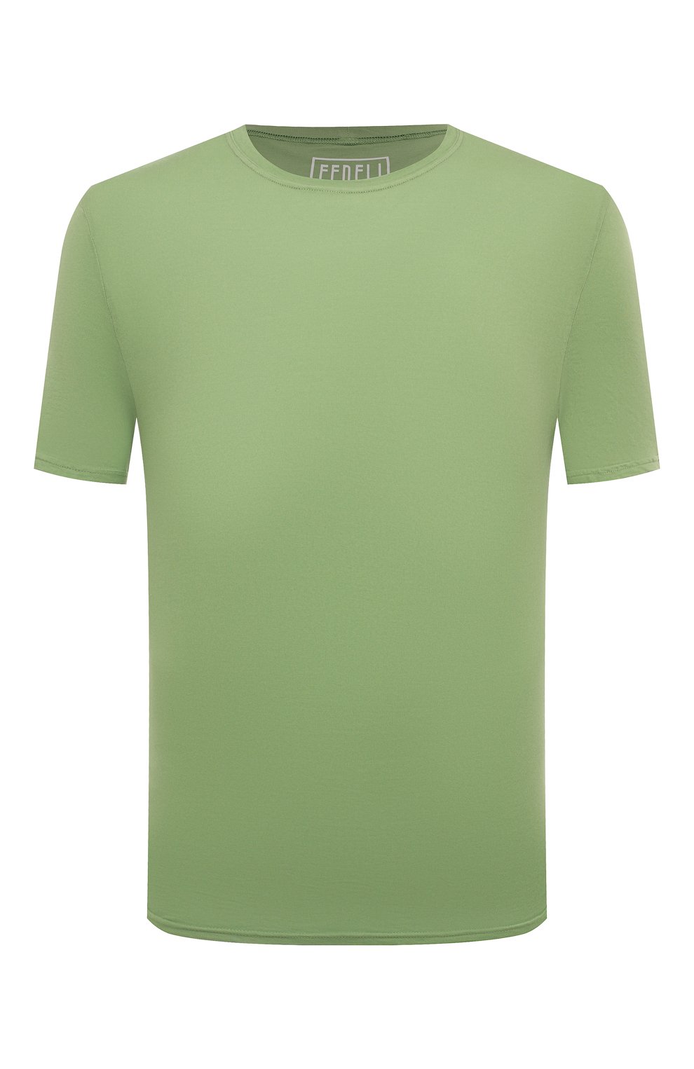 Мужская хлопковая футболка FEDELI зеленого цвета, арт. 5UID0113 | Фото 1 (Принт: Без принта; Рукава: Короткие; Длина (для топов): Стандартные; Материал внешний: Хлопок; Стили: Кэжуэл)