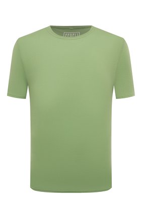Мужская хлопковая футболка FEDELI зеленого цвета, арт. 5UID0113 | Фото 1 (Материал внешний: Хлопок; Рукава: Короткие; Длина (для топов): Стандартные; Принт: Без принта; Стили: Кэжуэл)