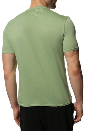 Мужская хлопковая футболка FEDELI зеленого цвета, арт. 5UID0113 | Фото 4 (Принт: Без принта; Рукава: Короткие; Длина (для топов): Стандартные; Материал внешний: Хлопок; Стили: Кэжуэл)