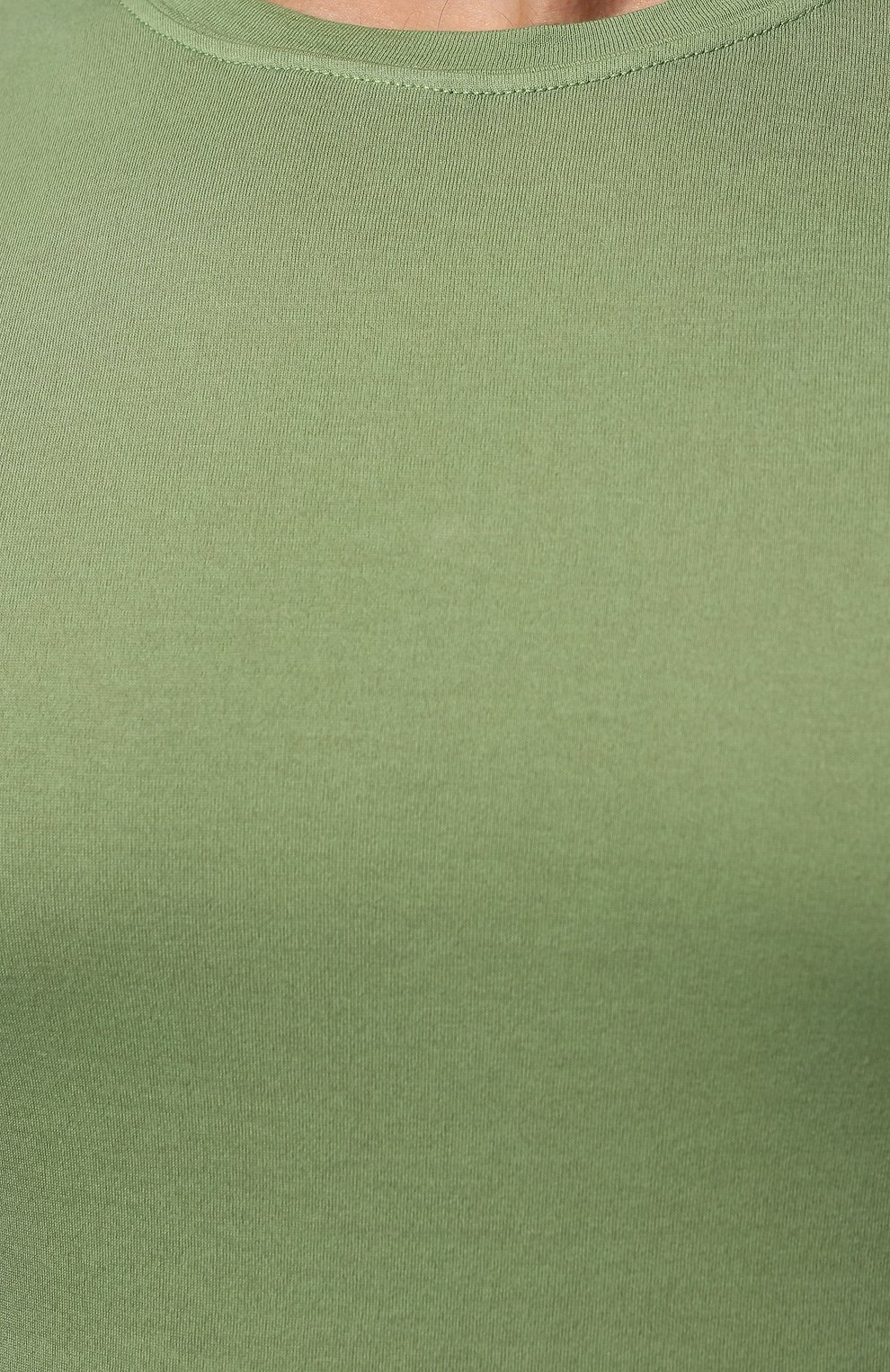 Мужская хлопковая футболка FEDELI зеленого цвета, арт. 5UID0113 | Фото 5 (Принт: Без принта; Рукава: Короткие; Длина (для топов): Стандартные; Материал внешний: Хлопок; Стили: Кэжуэл)