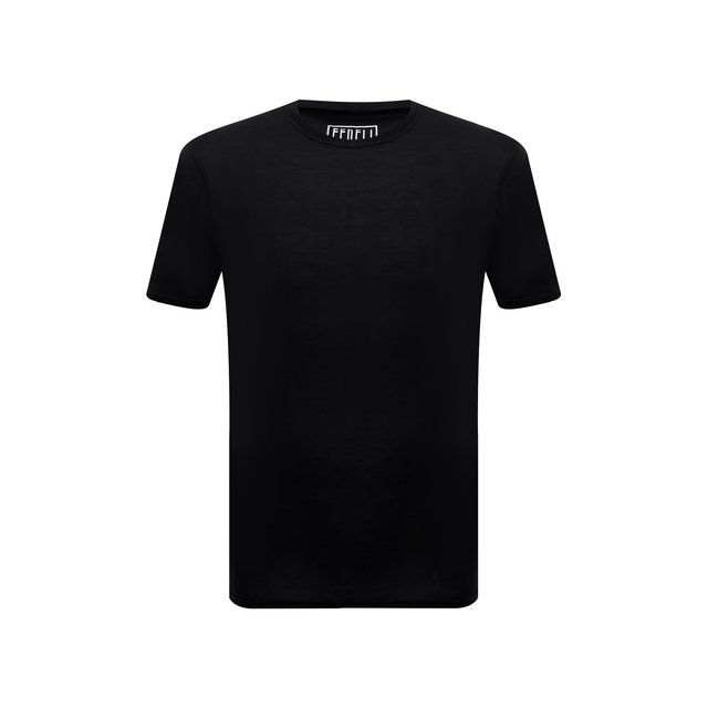 Хлопковая футболка Fedeli черного цвета