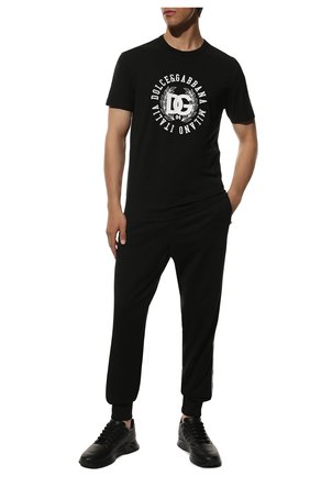 Мужская хлопковая футболка DOLCE & GABBANA черного цвета, арт. G8KBAZ/G7D9U | Фото 2