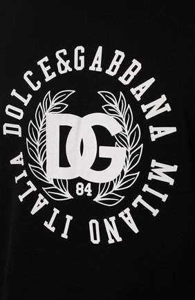Мужская хлопковая футболка DOLCE & GABBANA черного цвета, арт. G8KBAZ/G7D9U | Фото 5 (Рукава: Короткие; Длина (для топов): Стандартные; Принт: С принтом; Материал внешний: Хлопок; Стили: Спорт-шик)