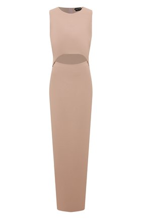 Женское платье-макси из вискозы TOM FORD розового цвета, арт. AB2464-FAX459 | Фото 1 (Длина Ж (юбки, платья, шорты): Макси; Материал внешний: Вискоза)