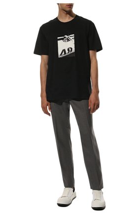 Мужская хлопковая футболка LIMITATO черного цвета, арт. LE MANS CLASSIC/T-SHIRT | Фото 2 (Стили: Ретро, Кэжуэл; Рукава: Короткие; Длина (для топов): Стандартные; Принт: С принтом; Материал внешний: Хлопок)