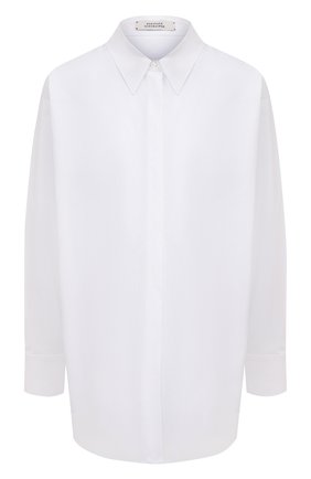 Женская хлопковая рубашка DOROTHEE SCHUMACHER белого цвета, арт. 048201/P0PLIN P0WER | Фото 1 (Материал внешний: Хлопок; Рукава: Длинные; Длина (для топов): Удлиненные; Стили: Минимализм; Принт: Без принта; Женское Кросс-КТ: Рубашка-одежда)