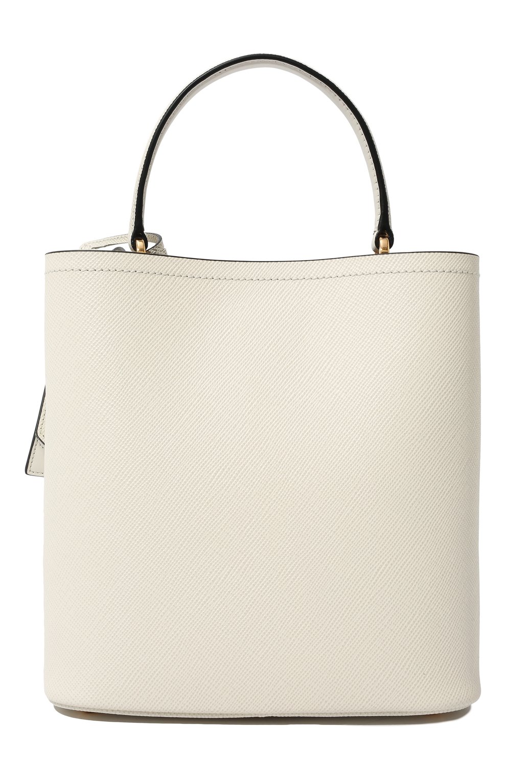 Женская сумка panier medium PRADA белого цвета, арт. 1BA212-2ERX-F0G3Z-OOO | Фото 5 (Сумки-технические: Сумки top-handle; Размер: medium; Материал: Натуральная кожа)
