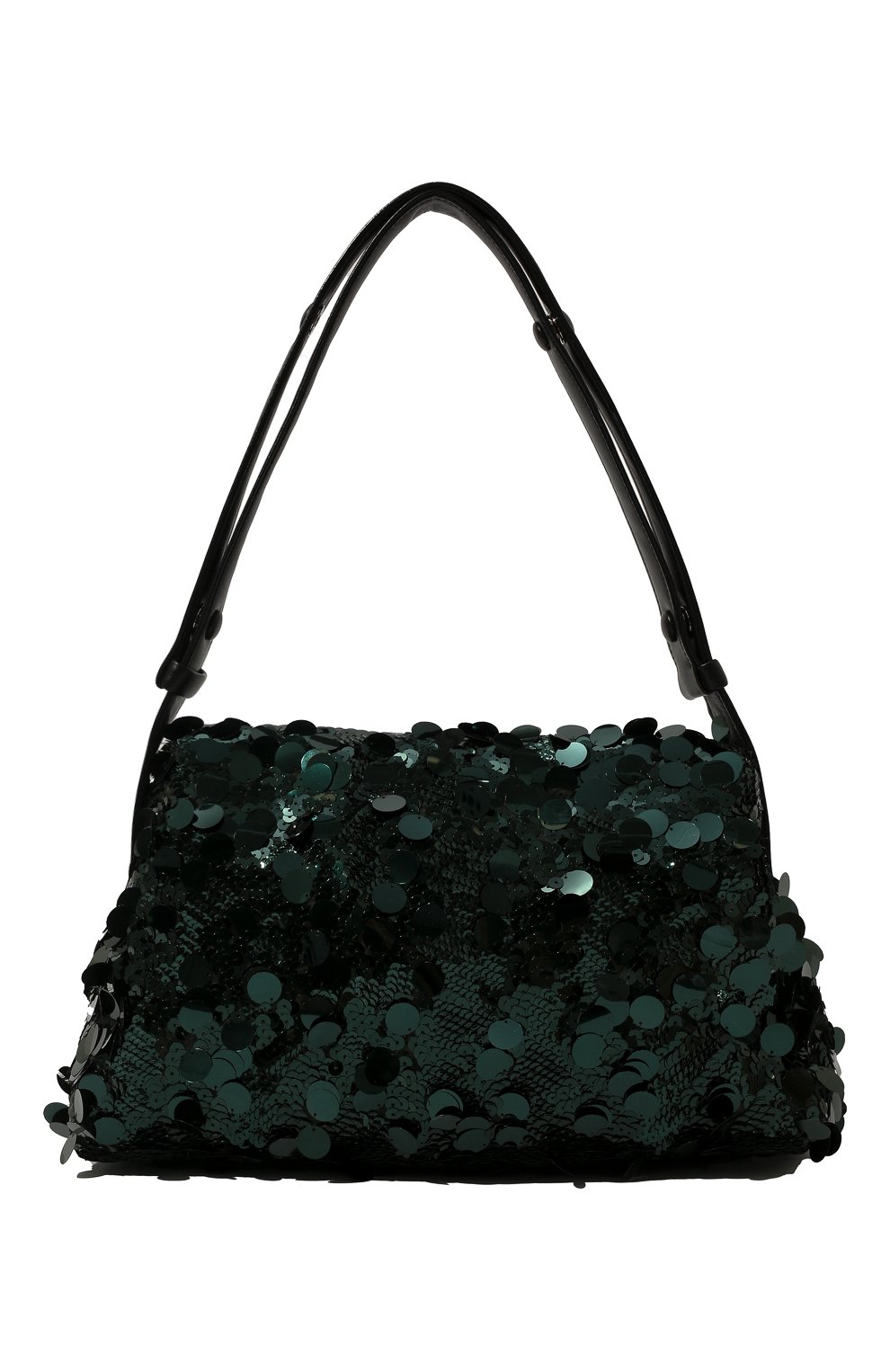 Женская сумка signaux PRADA зеленого цвета, арт. 1BC165-2DX0-F0422-OOO | Фото 5 (Женское Кросс-КТ: Вечерняя сумка; Сумки-технические: Сумки top-handle; Материал: Натуральная кожа; Размер: large)