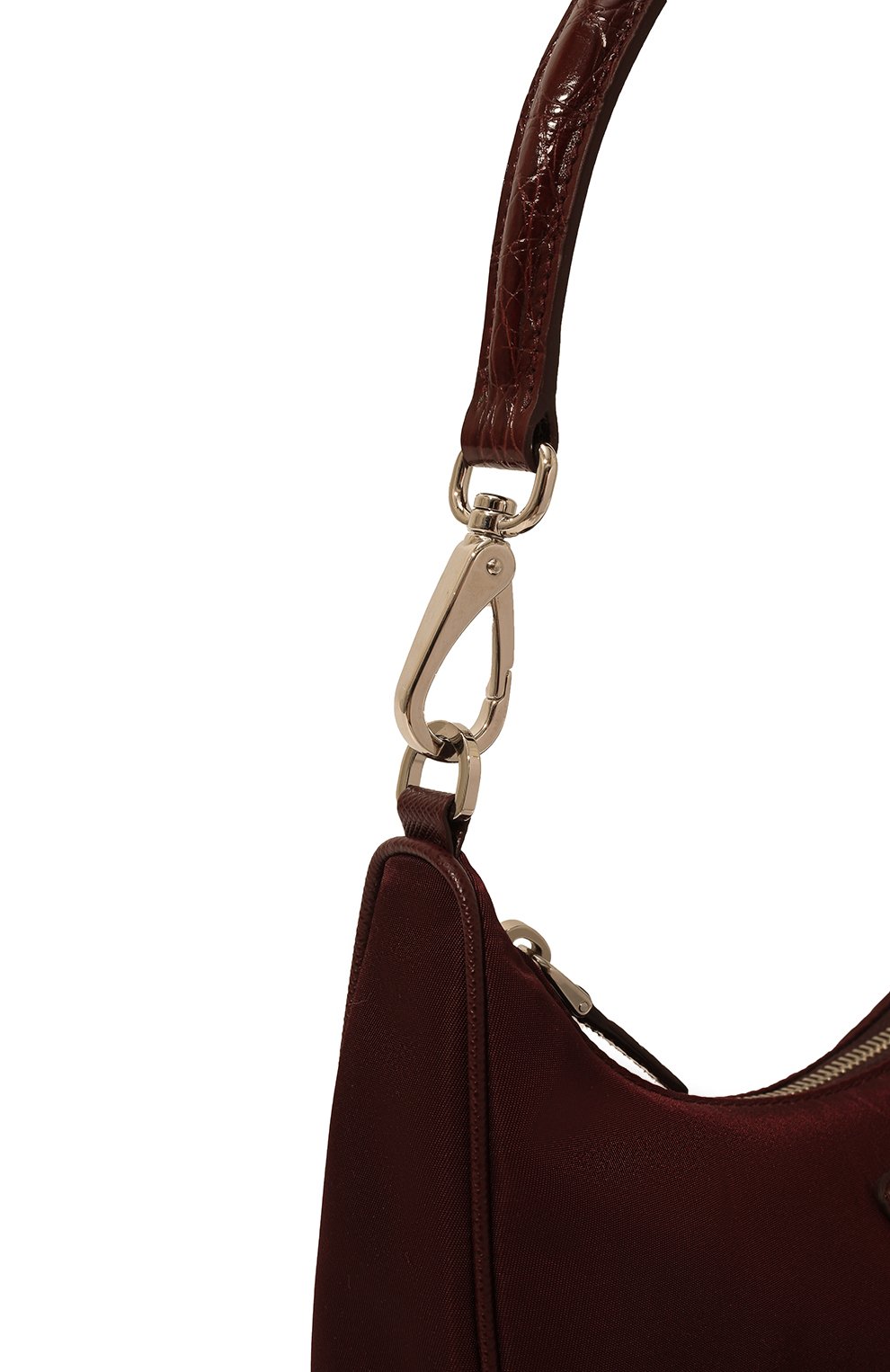 Женская сумка PRADA бордового цвета по цене 1565000 тенге, арт. 1BC204-PJY-F0403-2OO | Фото 2 Женская сумка PRADA бордового цвета, арт. 1BC204-PJY-F0403-2OO | Фото 2 (Сумки-технические: Сумки top-handle; Материал: Текстиль; Размер: small)