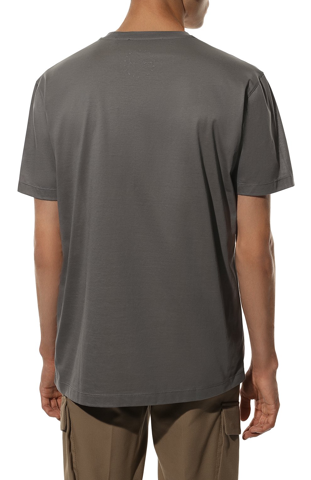 Мужская хлопковая футболка LIMITATO серого цвета, арт. HAPPY H0UR CLASSIC/T-SHIRT | Фото 4 (Рукава: Короткие; Длина (для топов): Стандартные; Стили: Гранж; Принт: С принтом; Материал внешний: Хлопок)