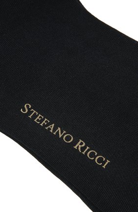 Мужские хлопковые носки STEFANO RICCI темно-синего цвета, арт. C009UN006/C009UN | Фото 2 (Материал внешний: Хлопок; Кросс-КТ: бельё)